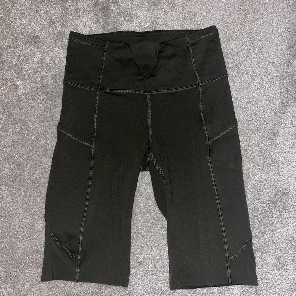 Lululemon Army Green Biker Shorts 8”
